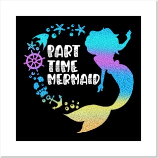 Part Time Mermaid Posters and Art